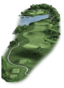 Links golf trou 3